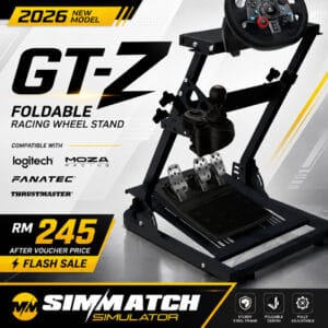 Simulator Stand Steering Wheel Stand Rig Stand Rig Z Foldable Cockpit for Logitech Thrustmaster