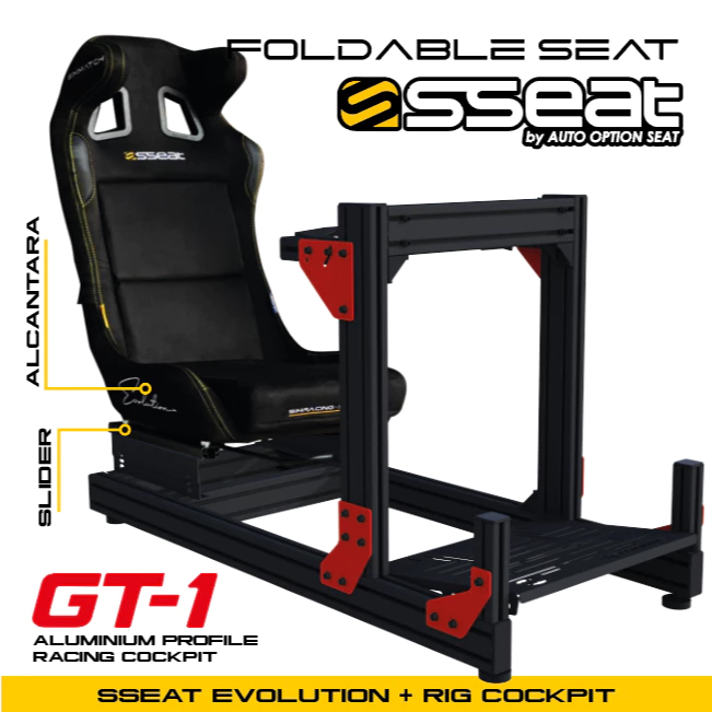 Simmatch Racing Simulator Rig Stand GT1 Aluminium Profile Sim Racing Stand for Logitech G29 Thrustmaster T300 T150 - Image 8