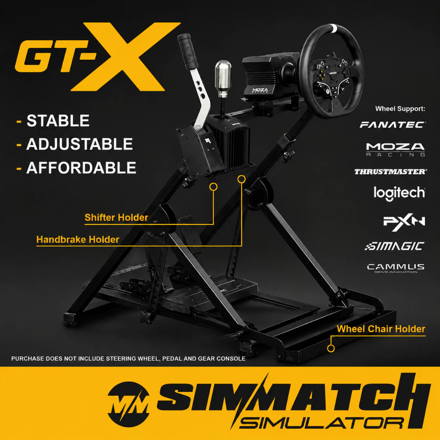 Foldable Racing Simulator Steering Wheel Stand Rig for Logitech Thrustmaster MOZA Fanatec Sim Racing - Image 2