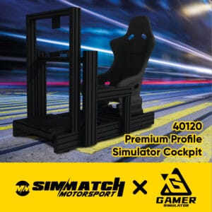 Simmatch Racing Simulator Rig Stand 40120 / 40160 Aluminium Profile Sim Racing Stand for Logitech G29 Thrustmaster T300
