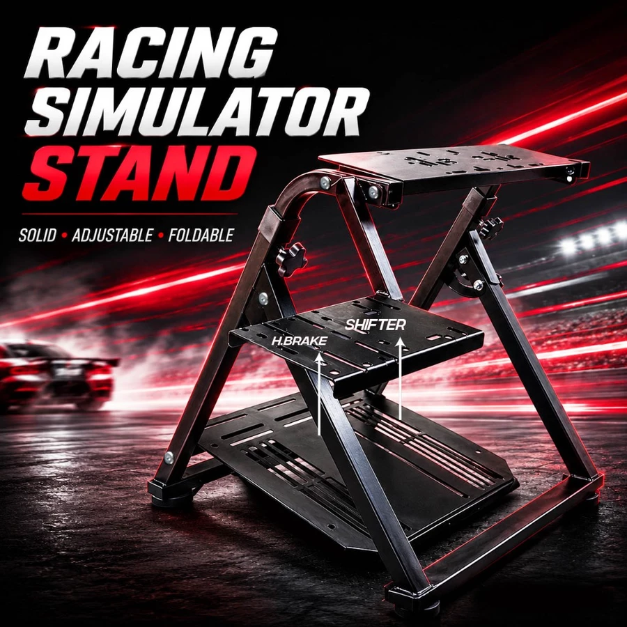 Foldable Racing Simulator Steering Wheel Stand Rig for Logitech Thrustmaster MOZA Fanatec Sim Racing - Image 3
