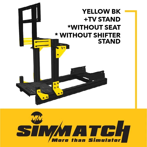 Simmatch Racing Simulator Rig Stand GT1 Aluminium Profile Sim Racing Stand for Logitech G29 Thrustmaster T300 T150 - Image 4