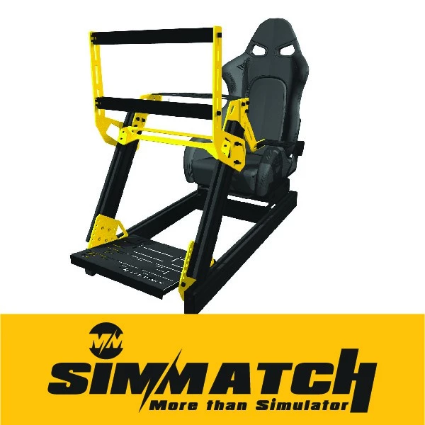 Simmatch Racing Simulator Rig Stand Aluminium 4040/80 Profile Sim Racing Stand for Logitech G29 Thrustmaster T300 T150