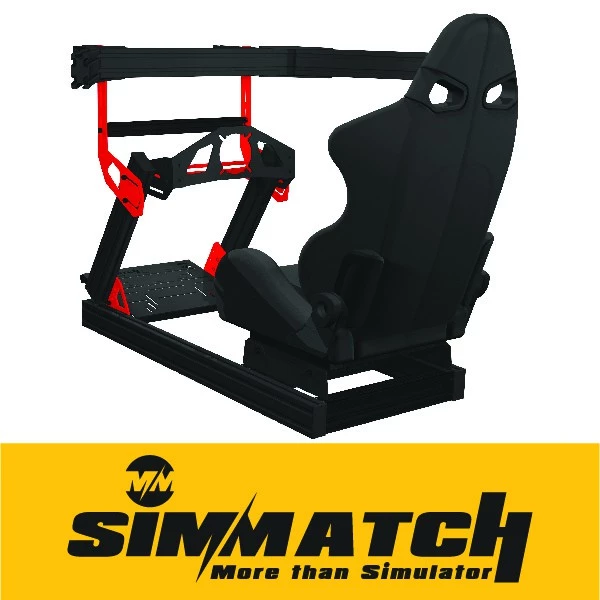 Simmatch Racing Simulator Rig Stand Aluminium 4040/80 Profile Sim Racing Stand for Logitech G29 Thrustmaster T300 T150 - Image 2