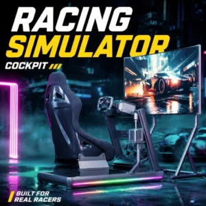 Simmatch Upscale Aluminum Racing Simulator Cockpit For Moza Fanatec Logitech Thrustmaster G29 G923 R3 R5 T300 DDpro DD1