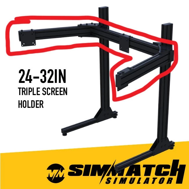 Triple Screen Stand Aluminium Profile TV Stand & Rack 24in - 32in Monitor Vesa 75 / 100mm Material 4040 / 4080 - Image 6