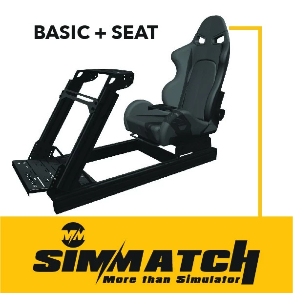 Simmatch Racing Simulator Rig Stand Aluminium 4040/80 Profile Sim Racing Stand for Logitech G29 Thrustmaster T300 T150 - Image 6