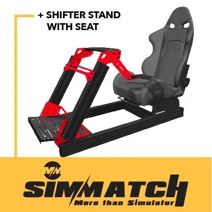 Simmatch Racing Simulator Rig Stand Aluminium 4040/80 Profile Sim Racing Stand for Logitech G29 Thrustmaster T300 T150 - Image 8