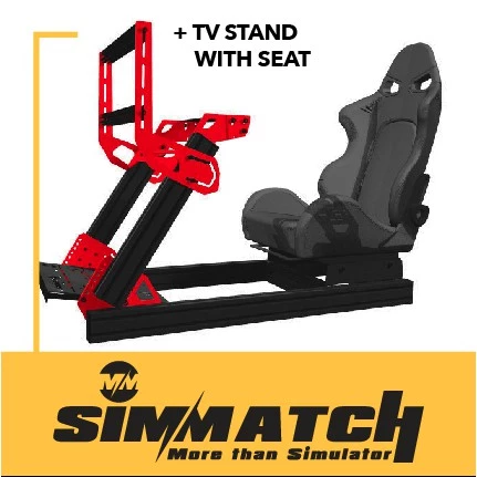 Simmatch Racing Simulator Rig Stand Aluminium 4040/80 Profile Sim Racing Stand for Logitech G29 Thrustmaster T300 T150 - Image 9