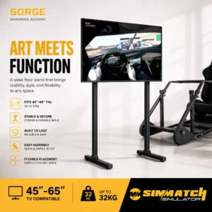 4040 Aluminium Profile Monitor/TV Stand for Simulator Racing Rig 32in - 65in TV