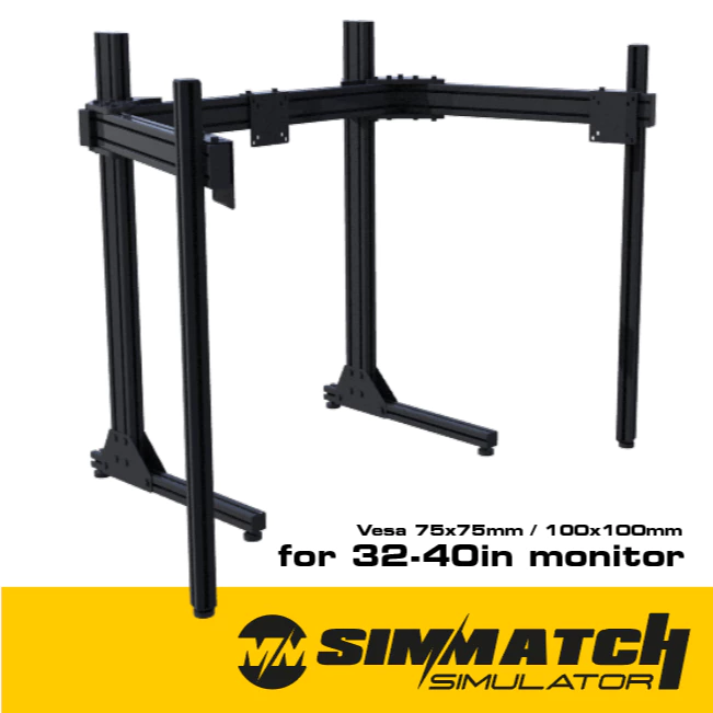 Triple Screen Stand Aluminium Profile TV Stand & Rack 24in - 32in Monitor Vesa 75 / 100mm Material 4040 / 4080 - Image 3