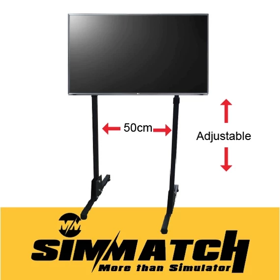 4040 Aluminium Profile Monitor/TV Stand for Simulator Racing Rig 32in - 65in TV - Image 3