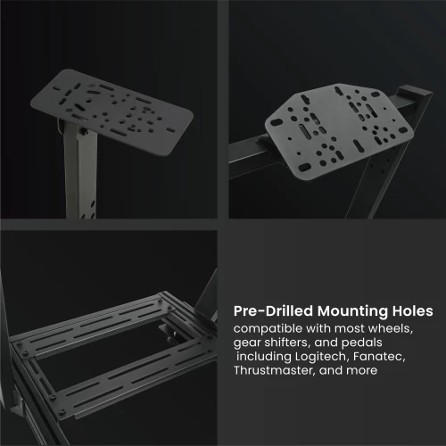 Strix Sim Racing Cockpit with Gear Shift Mount & Seat (Aluminium + Steel Profile) Simulator Wheel Stand RIG Stand G29 - Image 5