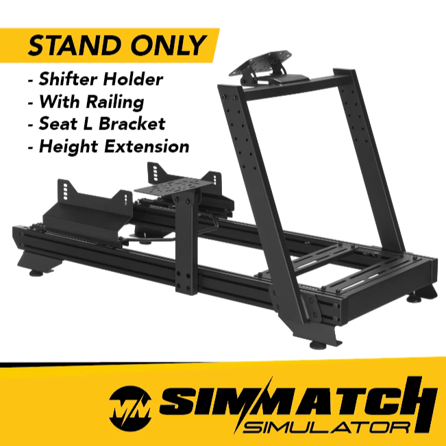 Strix Sim Racing Cockpit with Gear Shift Mount & Seat (Aluminium + Steel Profile) Simulator Wheel Stand RIG Stand G29 - Image 2